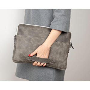Bloominbag Torino Ash Gray Super Slim 14inç Laptop / Macbook Kılıf görseli 2