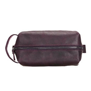 Bloominbag Voyage Dusty Plum Hakiki Deri Dopp Kit – X Large görseli 3