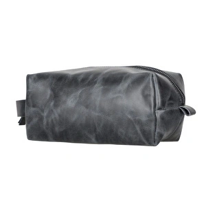 Bloominbag Voyage Marine Blue Hakiki Deri Dopp Kit – X Large görseli 4