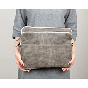 Bloominbag Torino Ash Gray Super Slim 16inç Laptop / Macbook Kılıf görseli 4
