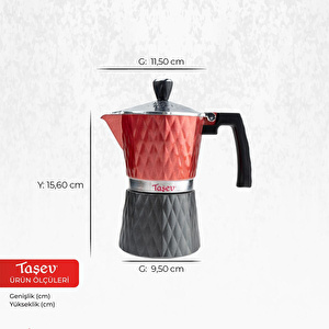 Bambum Taşev Tt1205 Diamante - Moka Pot 6 Fincan