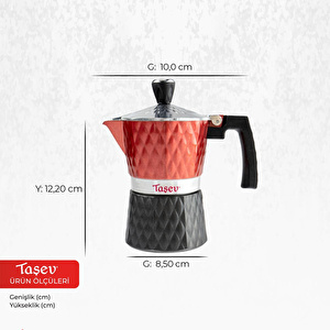 Bambum Taşev Tt1204 Diamante Moka Pot 3 Fincan (alüminyum)
