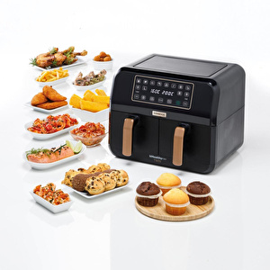Kenwood Dual Airfryer Bk Copper hfp70.000bk