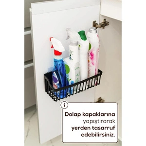 Vienev 2'li Yapışkanlı Banyo-mutfak Organizer Raf görseli 4