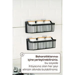 Vienev 2'li Yapışkanlı Banyo-mutfak Organizer Raf görseli 5
