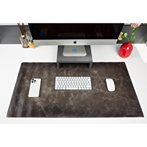 Bloominbag Atelier 91 Ash Gray Leather Desk Mat - Large görseli 2