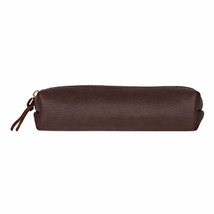 Bloominbag Bloombox Espresso Brown Hakiki Deri Kalem & Makyaj Çantası