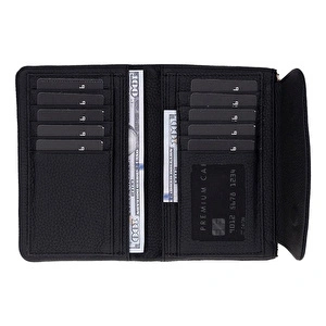 Bloominbag Élia Noir Black Medium Deri Kadın Cüzdan & Clutch