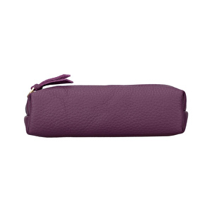 Bloominbag Bloombox Damson Plum Hakiki Deri Kalem & Makyaj Çantası