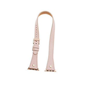 Bloominbag Alpine Double Tour Nude Bisque Hakiki Deri Apple Watch Kordonu - 44/45/46/49mm