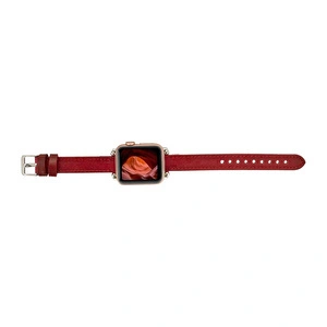 Bloominbag Bloomband Signature Crimson Red Leather Apple Watch Band - 44/45/46/49mm görseli 5