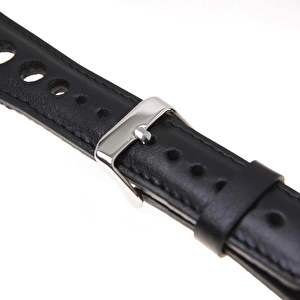 Bloominbag Alpine Noir Black Hakiki Deri Apple Watch Kordonu - 44/45/46/49mm görseli 3