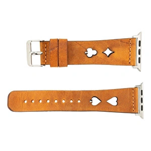 Bloominbag Valais Tan Leather Apple Watch Kordon-44/45/46/49mm görseli 4