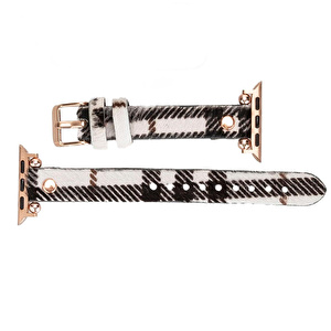 Bloominbag Bloomband Signature Wild Zebra Leather Apple Watch Band - 44/45/46/49mm görseli 4