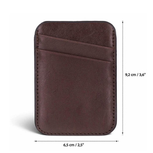 Bloominbag Linea Fit Cc Deep Espresso Leather Magsafe Card Holder görseli 4