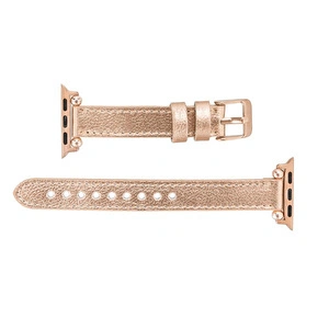 Bloominbag Bloomband Signature Golden Sand Leather Apple Watch Band - 44/45/46/49mm görseli 5