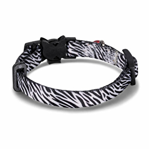 Bloominbag Swissplus Urban Paws Zebra Noir Recycled Kedi Tasması- 10 Mm görseli 4