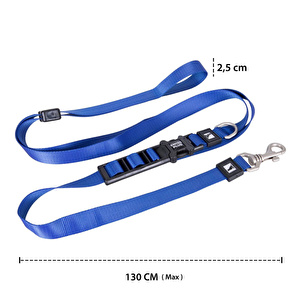 Bloominbag Swissplus Urban Paws Deep Ocena Blue Hands-free Ayarlanabilir Köpek Kordonu – 25mm görseli 2