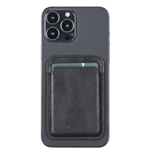 Bloominbag Snapé Noir Black Mıknatıslı Deri Telefon Kartlık görseli 3