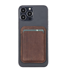 Bloominbag Snapé Saddle Heritage Mıknatıslı Deri Telefon Kartlık