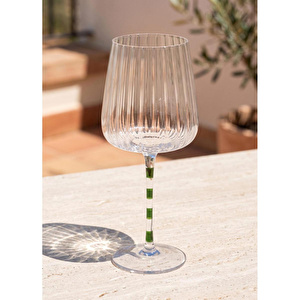 The Mia Şarap Kadehi Mor Yeşil 600 Ml