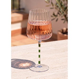 The Mia Şarap Kadehi Mor Yeşil 600 Ml
