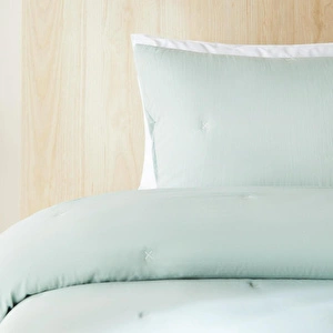 Ocean Home Textile Nakışlı Mint Çift Kişilik Yatak Örtüsü Seti 1 Adet 250 X 230 / 2 Adet 50 X 70 Cm görseli 2