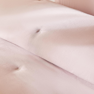 Ocean Home Textile Nakışlı Pudra Tek Kişilik Yatak Örtüsü Seti 1 Adet 180 X 230 / 1 Adet 50 X 70 Cm görseli 2