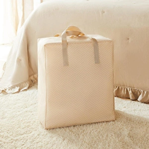 Ocean Home Textile Bej Balıksırtı Ayakkabı Taşıma Seyahat Çantası 36 X 41 X 20 Cm görseli 5