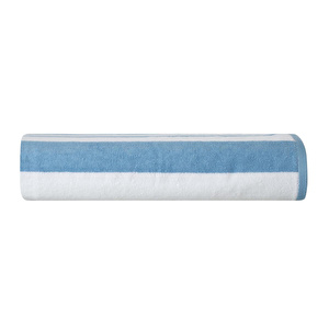 Mudo Home Nova Plaj Havlusu Mavi̇ Beyaz 80x160 Cm görseli 1