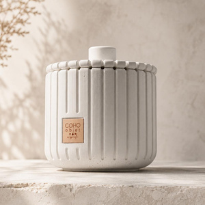Coho Objet Coho Style Lavender Fields Dekoratif El Dökümü Mum görseli 5