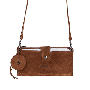 Bloominbag Camel Still Lozan Hakiki Süet Çapraz Askılı Telefon Bölmeli Cüzdan Çanta görseli 5