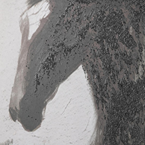 Mudo Home Stallions Çerçeveli̇ Yağli Boya Tablo 100x150 Cm görseli 4