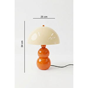 Apliqa Bob Krem Başlıklı Turuncu Masa Lambası Pinterest Model Bohem Retro Renkli Abajur