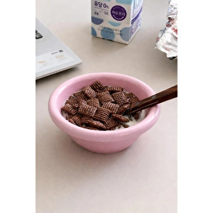 Beige & Stone Seramik Pembe Donut Dondurma Bowl Kahvaltılık Tatlı Salata Kase görseli 2