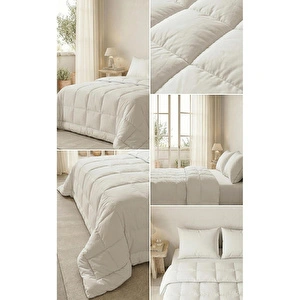 Ocean Home Textile Pamuklu Saten Biyeli Mikrojel Çift Kişilik Yorgan 195 X 215 Cm görseli 5