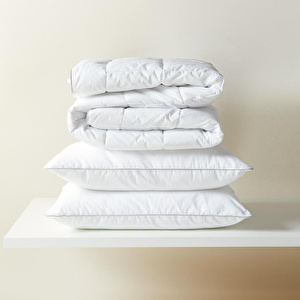 Ocean Home Textile Pamuklu Saten Biyeli Mikrojel Çift Kişilik Yastık Yorgan Seti 1 Adet 195 X 215 / 2 Adet 50 X 70 Cm