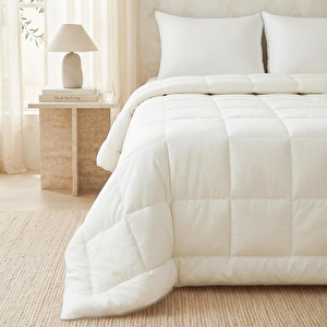 Ocean Home Textile Pamuklu Saten Biyeli Mikrojel Çift Kişilik Yastık Yorgan Seti 1 Adet 195 X 215 / 2 Adet 50 X 70 Cm