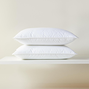 Ocean Home Textile 2'li %100 Pamuk Kumaş Kaz Tüyü Konforunda Saten Biyeli 900 Gr Mikrojel Yastık Seti 50 X 70 Cm