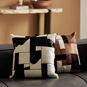 Mudo Home Andrew Deri̇ Kirlent Si̇yah Beyaz 45x45 Cm görseli 2