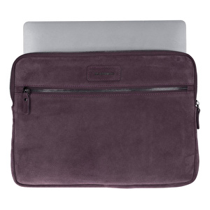 Bloominbag Burgundy Still Hakiki Süet Deri 13-14 Inç Macbook/laptop Kılıfı görseli 3