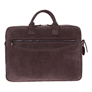 Bloominbag Mocha Still Hakiki Süet Deri 15-16 Inç Macbook/laptop Çantası görseli 3