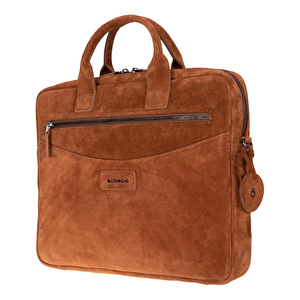 Bloominbag Camel Still Hakiki Süet Deri 13-14 Inç Macbook/laptop Çantası görseli 2
