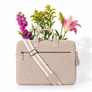 Bloominbag Sand Still Hakiki Süet Deri 13-14 Inç Macbook/laptop Çantası
