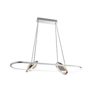 Apliqa Bennan Sıralı 60 Watt Krom Gold Modern Oturma Odası, Yemek Masası Üstü, Salon Led Avize görseli 2