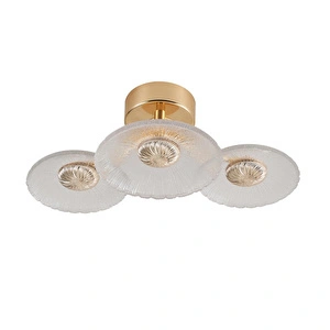 Apliqa Darra 3'lü Gold 9 Watt Plafonyer 3 Renkli Led Avize görseli 3
