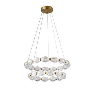 Apliqa Aspen 2 Katlı Yuvarlak 128 Watt Eskitme Sarkıt 3 Renkli Led Avize görseli 5