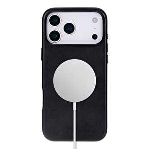 Bloominbag Bloomcase Mono Obsidian Black Apple Iphone 17 Pro Max (6.9") Hakiki Deri Magsafe Kılıf