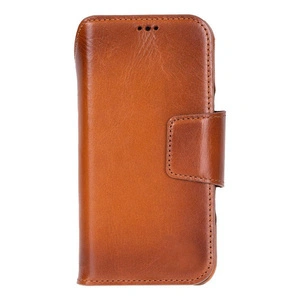 Bloominbag Porta Warm Tan Deri Iphone 17 Pro (6.3") Hakiki Deri Çıkarılabilir Cüzdanlı Telefon Kılıfı görseli 2