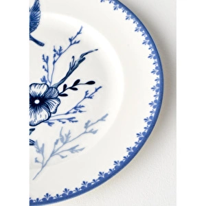 Bella Maison Bleu Blanc Porselen 4'lü Pasta Tabağı Mavi (21 Cm) Mavi görseli 5